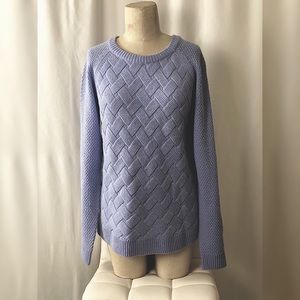 Weave pattern machine knit sweater for Ladies